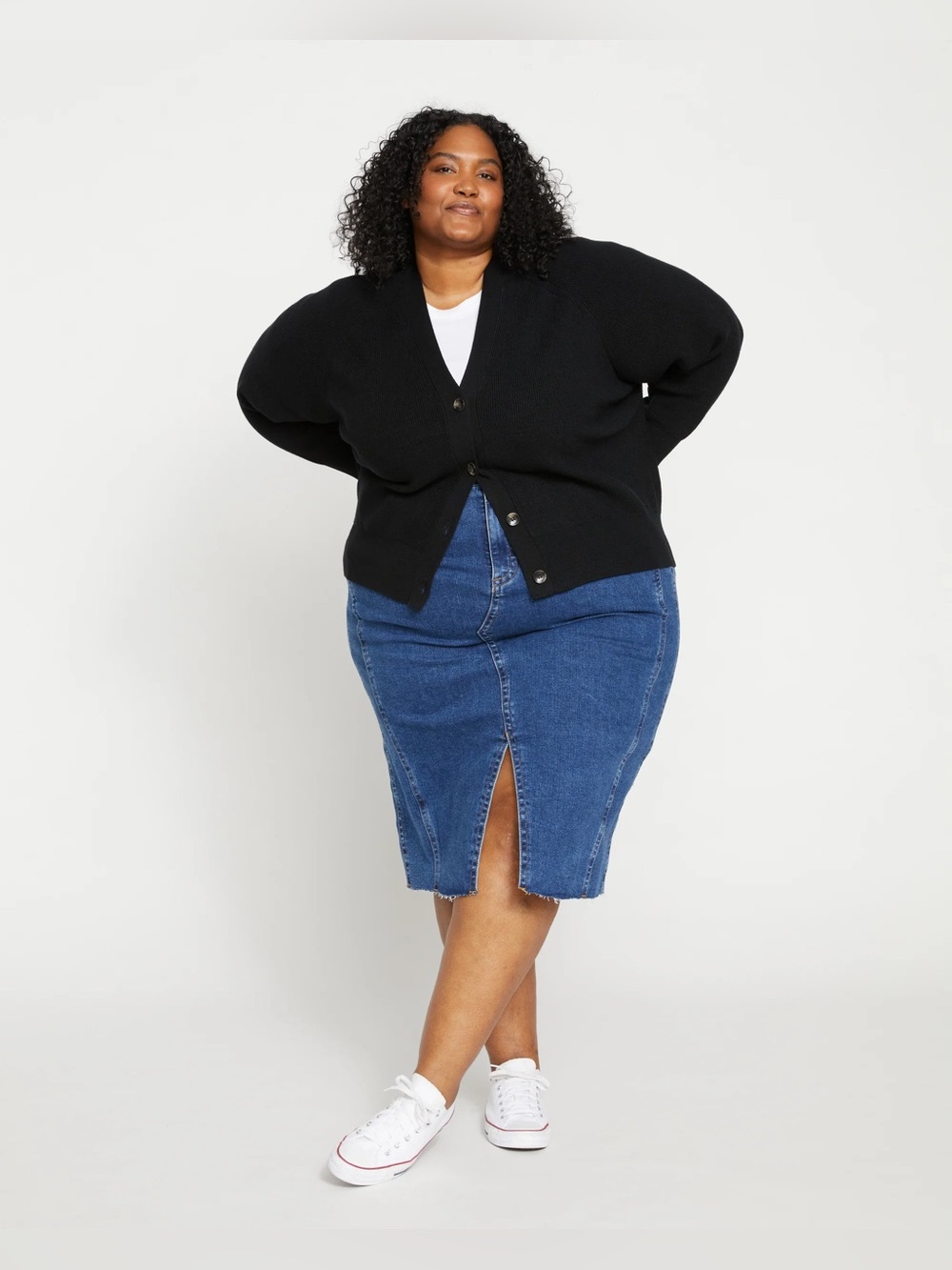 Universal Standard Better Than Wool Cardigan Black Size L (Fits 2X/3X) NWOT